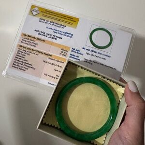 Natural Green Jade Bangle Bracelet